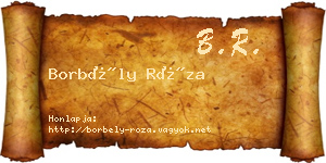 Borbély Róza névjegykártya